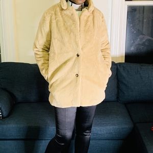 Faux Fur 3/4 Coat